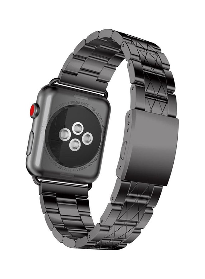 ISank Replacement Link Bracelet For Apple Watch Series 3/2/1 38mm Black - Image 3