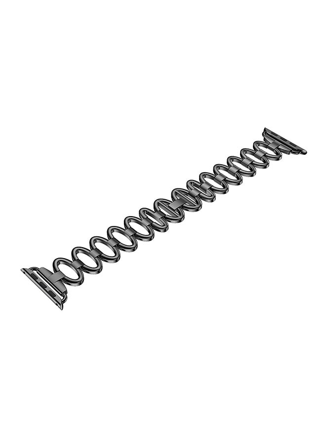 ISank Stainless Steel Replacement Band For Apple Watch Series 3 42mm Black - Image 2