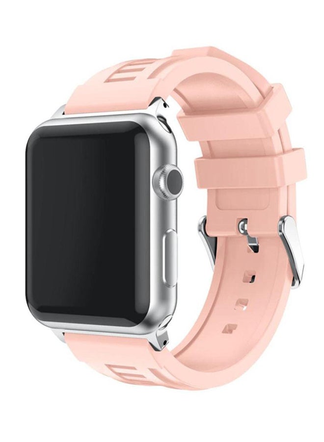ISank Replacement Watch Band For Apple Watch Series 3/2/1 42 mm Pink  - Image 4