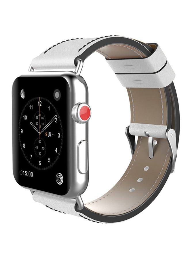 ISank Replacement Watch Band For Apple Watch Series 3/2/1 42mm White/Black - Image 5