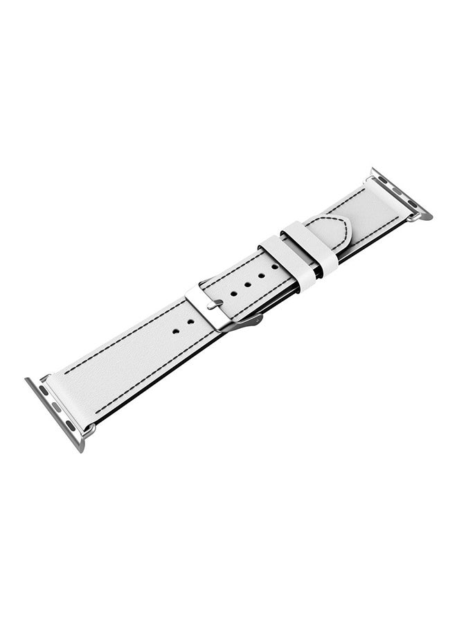 ISank Replacement Watch Band For Apple Watch Series 3/2/1 42mm White/Black - Image 1