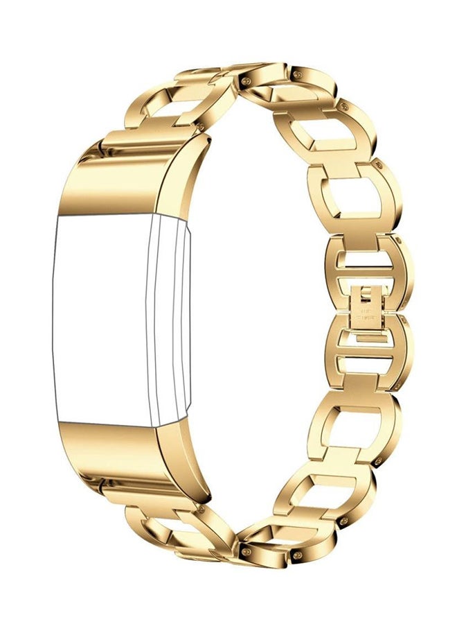 ISank Replacement Watch Bracelet For Fitbit Charge 2 Gold - Image 1