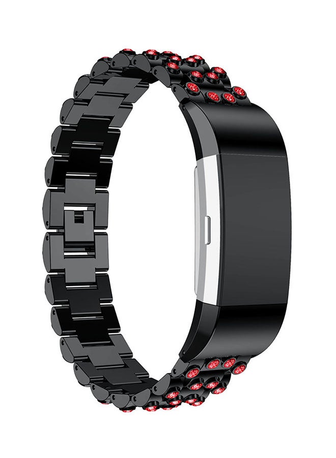 آيسانك سوار قابل للاستبدال لساعة الشحن فيتبيت 2 أسود/أحمر - Image 4