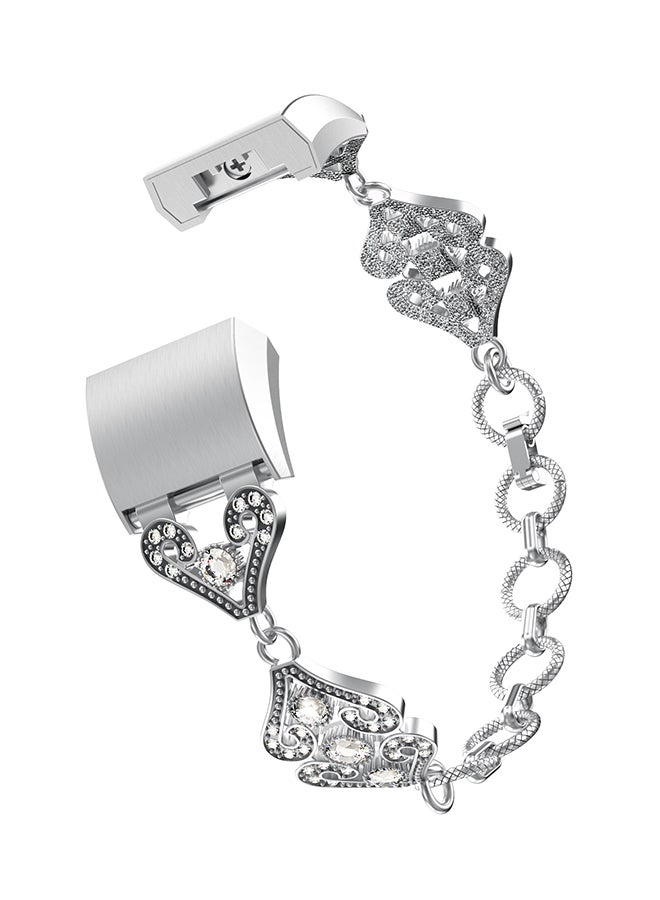 Replacement Watch Bracelet For Fitbit Charge 2 Silver