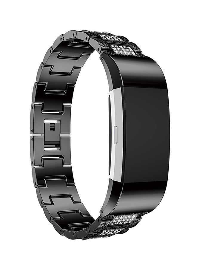 ISank Replacement Watch Bracelet For Fitbit Charge 2 Black  - Image 4
