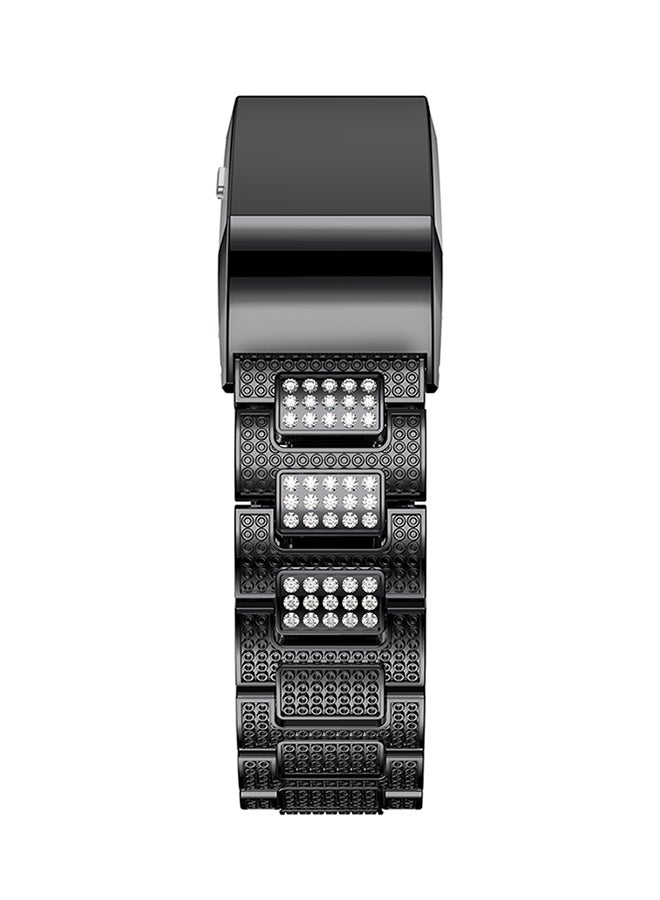 ISank Replacement Watch Bracelet For Fitbit Charge 2 Black  - Image 5