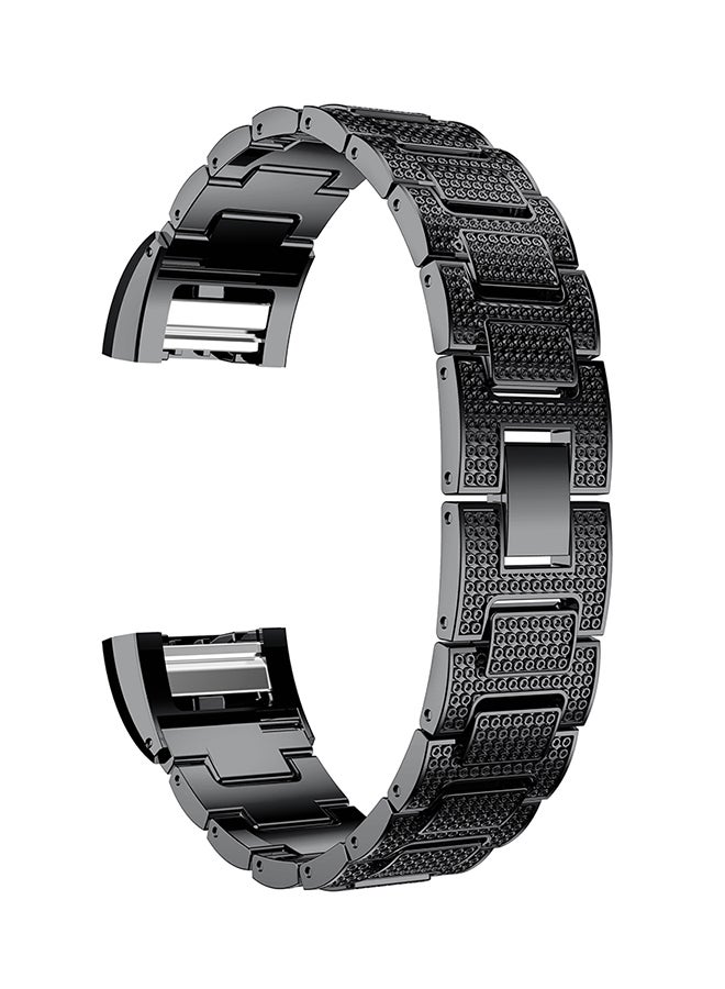 ISank Replacement Watch Bracelet For Fitbit Charge 2 Black  - Image 1