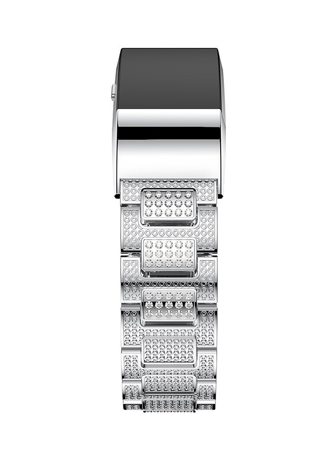 ISank Replacement Watch Bracelet For Fitbit Charge 2 Silver - Image 5