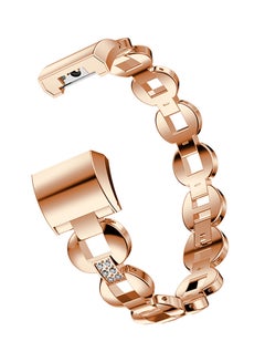 Replacement Watch Band For Fitbit Charge 2 Rose Gold/White