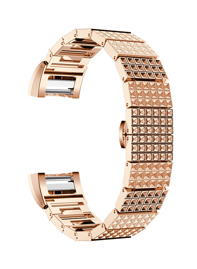 ISank Replacement Watch Band For Fitbit Charge 2 Rose Gold - Image 1