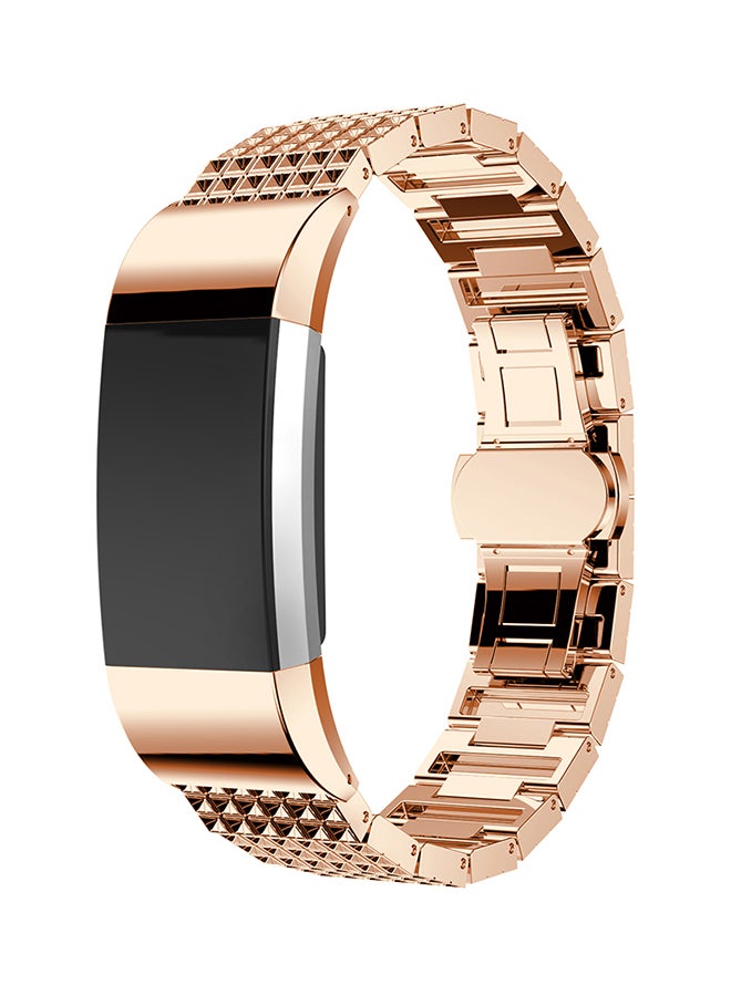 ISank Replacement Watch Band For Fitbit Charge 2 Rose Gold - Image 4