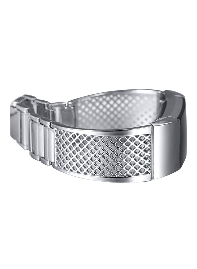 ISank Replacement Watch Band For Fitbit Charge 2 Silver  - Image 2