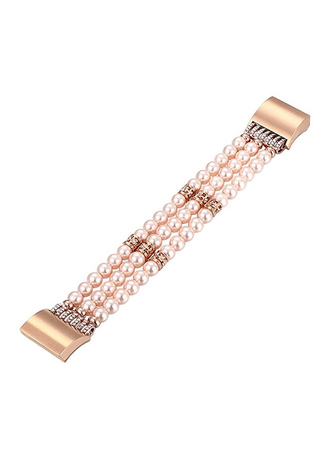 ISank Replacement Band For Fitbit Charge 2 Pink/Gold  - Image 2