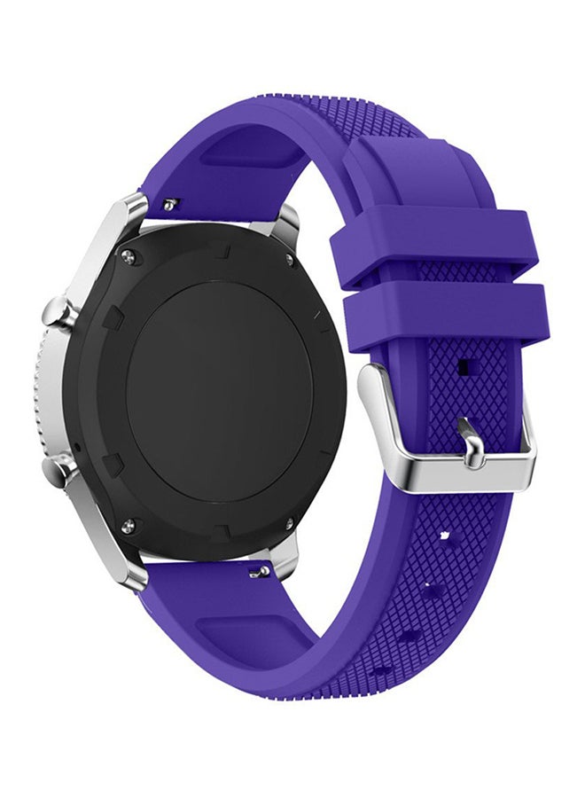 ISank Silicone Replacement Watch Band For Samsung Gear S3 Frontier/S3 Classic Purple  - Image 2