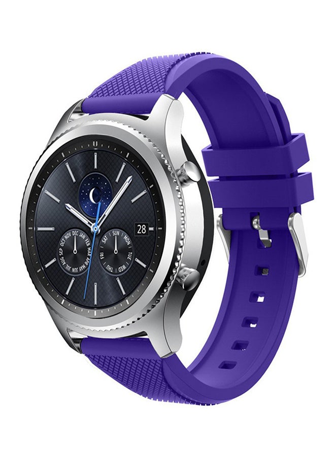 ISank Silicone Replacement Watch Band For Samsung Gear S3 Frontier/S3 Classic Purple  - Image 3