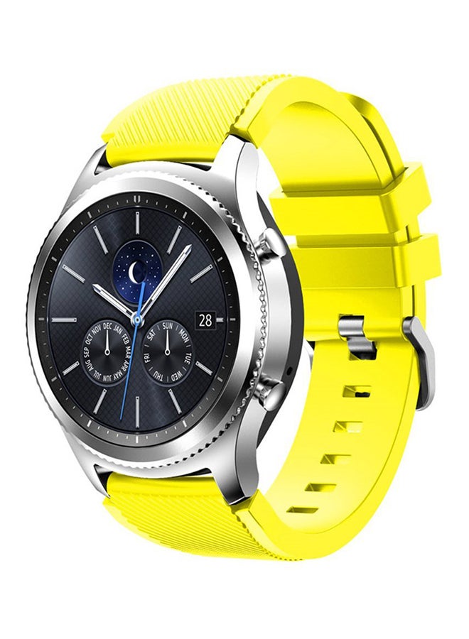 ISank Silicone Replacement Watch Band For Samsung Gear S3 Frontier/Classic Yellow - Image 3