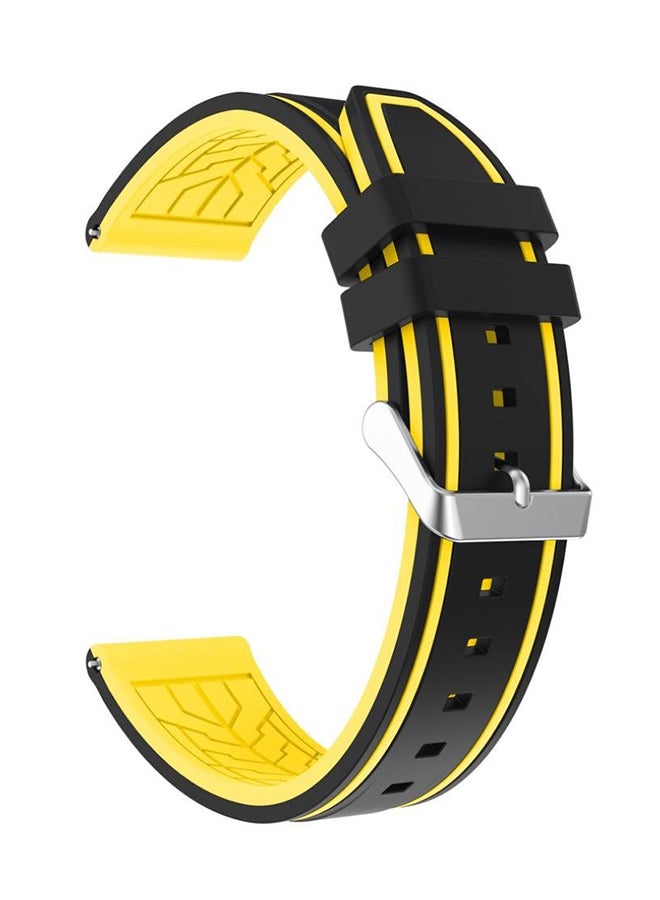 ISank Replacement Watch Band For Samsung Gear S3 Frontier/Classic Yellow/Black  - Image 1