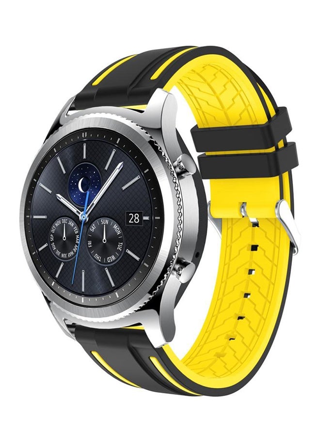 ISank Replacement Watch Band For Samsung Gear S3 Frontier/Classic Yellow/Black  - Image 3