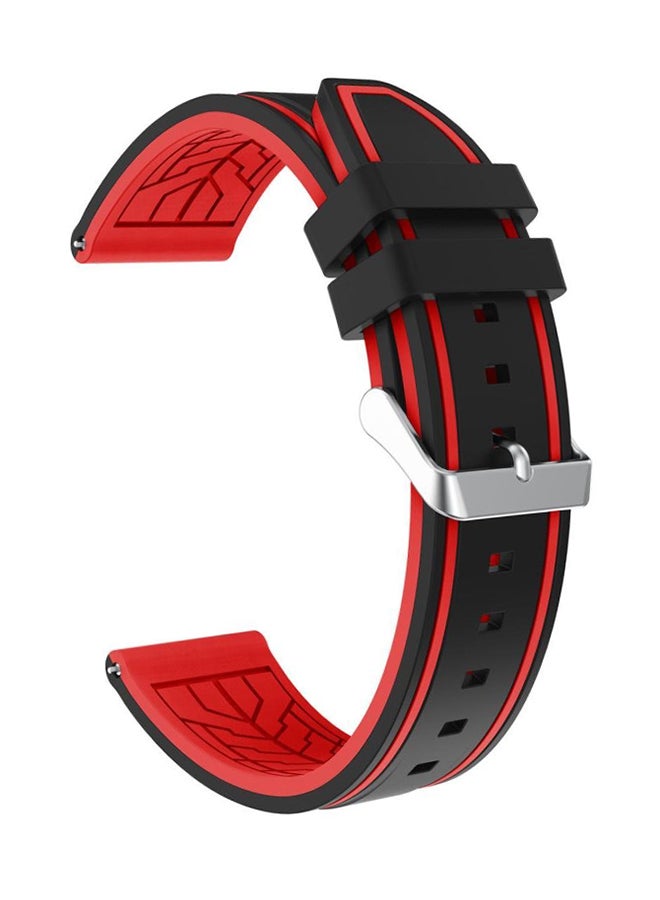ISank Replacement Watch Band For Samsung Gear S3 Frontier/Classic Red/Black  - Image 1