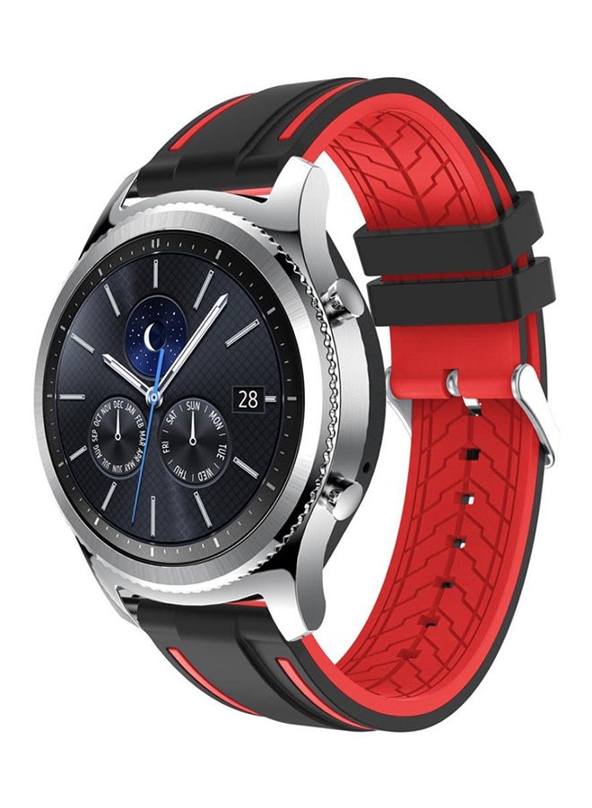 ISank Replacement Watch Band For Samsung Gear S3 Frontier/Classic Red/Black  - Image 3