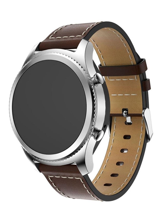 ISank Replacement Watch Band For Samsung Gear S3 Frontier Deep Brown  - Image 3