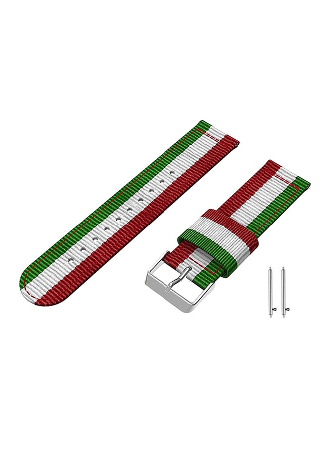 ISank Replacement Watch Band For Samsung Gear S3 Frontier/S3 Classic Green/White/Red - Image 1