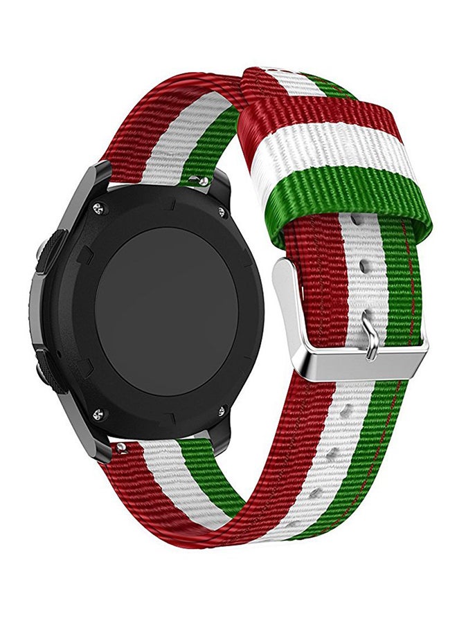 ISank Replacement Watch Band For Samsung Gear S3 Frontier/S3 Classic Green/White/Red - Image 2