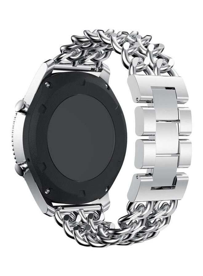 ISank Replacement Watch Band For Samsung Gear S3 Classic Silver - Image 2