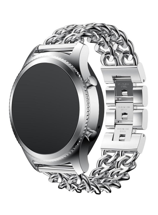 ISank Replacement Watch Band For Samsung Gear S3 Classic Silver - Image 3