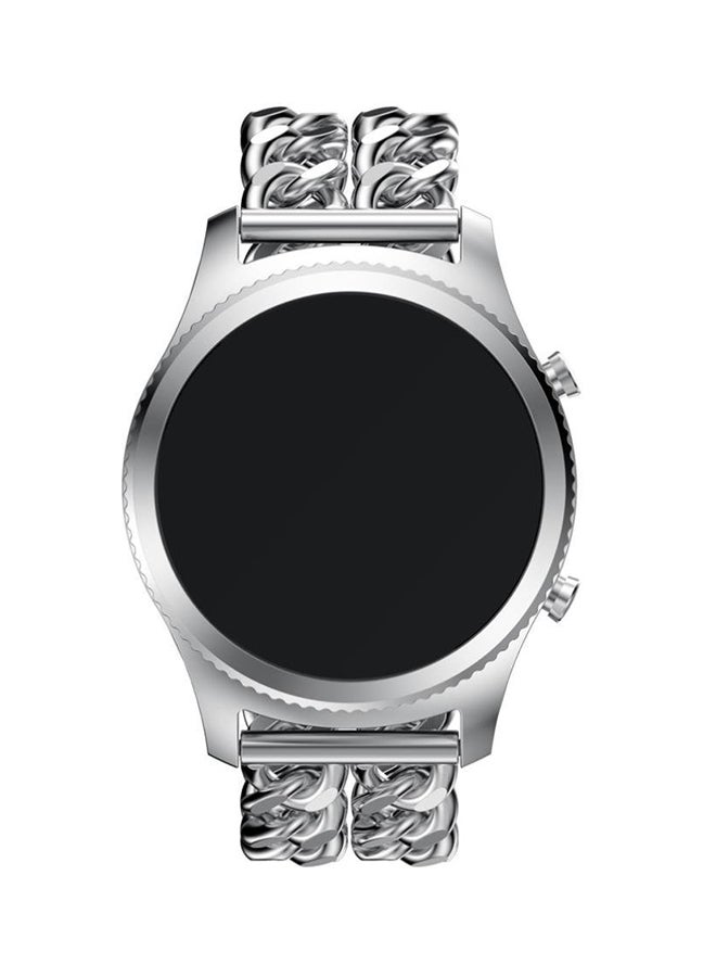 ISank Replacement Watch Band For Samsung Gear S3 Classic Silver - Image 4