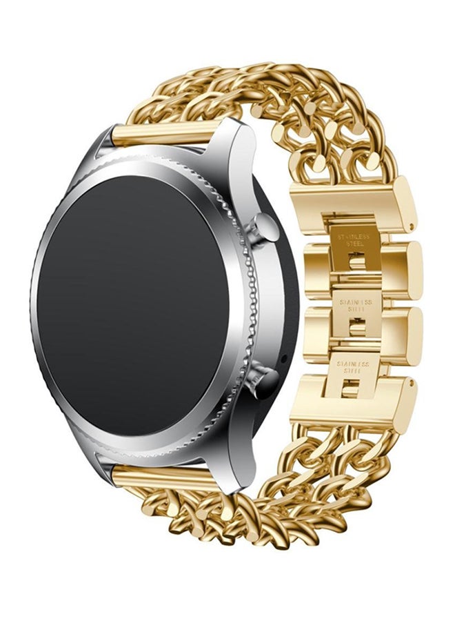 آيسانك سوار قابل للاستبدال لساعة سامسونج جير إس 3 الكلاسيكية ذهبي - Image 3