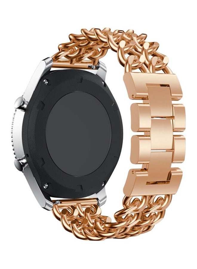 ISank Replacement Watch Band For Samsung Gear S3 Classic Rose Gold - Image 2