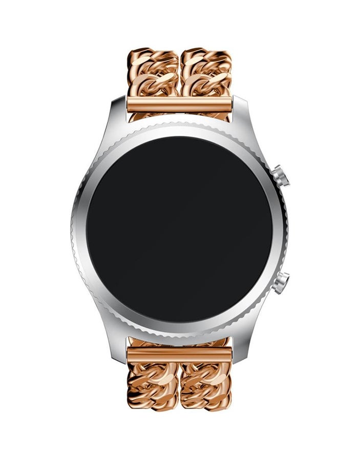 ISank Replacement Watch Band For Samsung Gear S3 Classic Rose Gold - Image 4