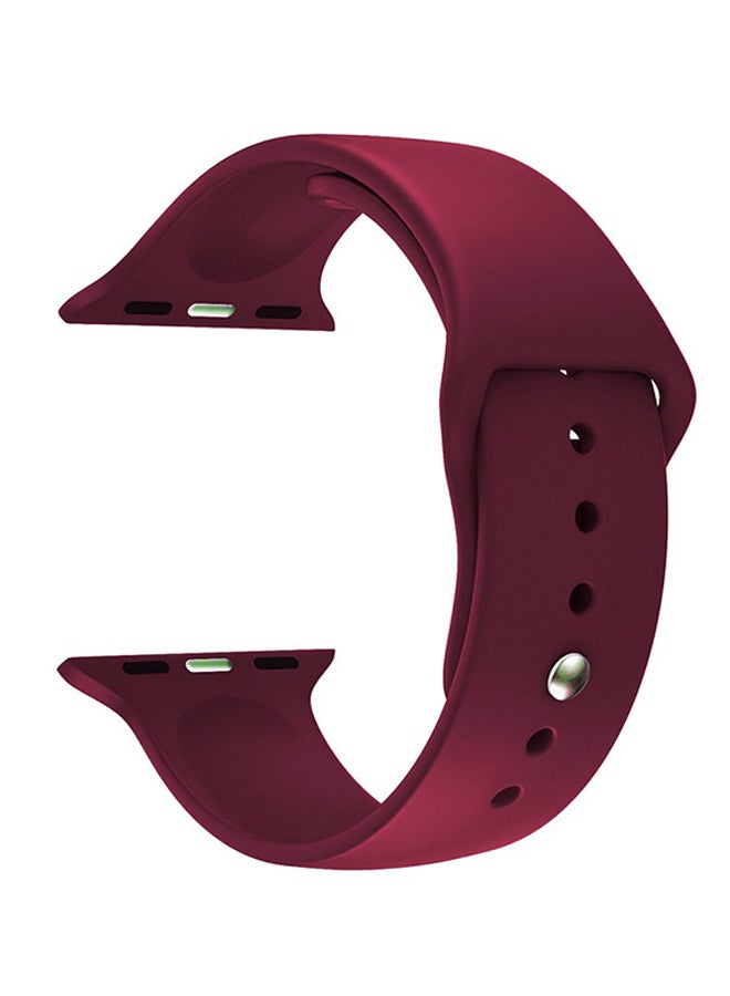 LNKOO - Replacement Band For Apple Watch 42mm Rose Red - Image 1