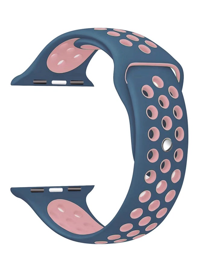 لنكوو سوار قابل بديل لساعات أبل أزرق/ وردي - Image 1