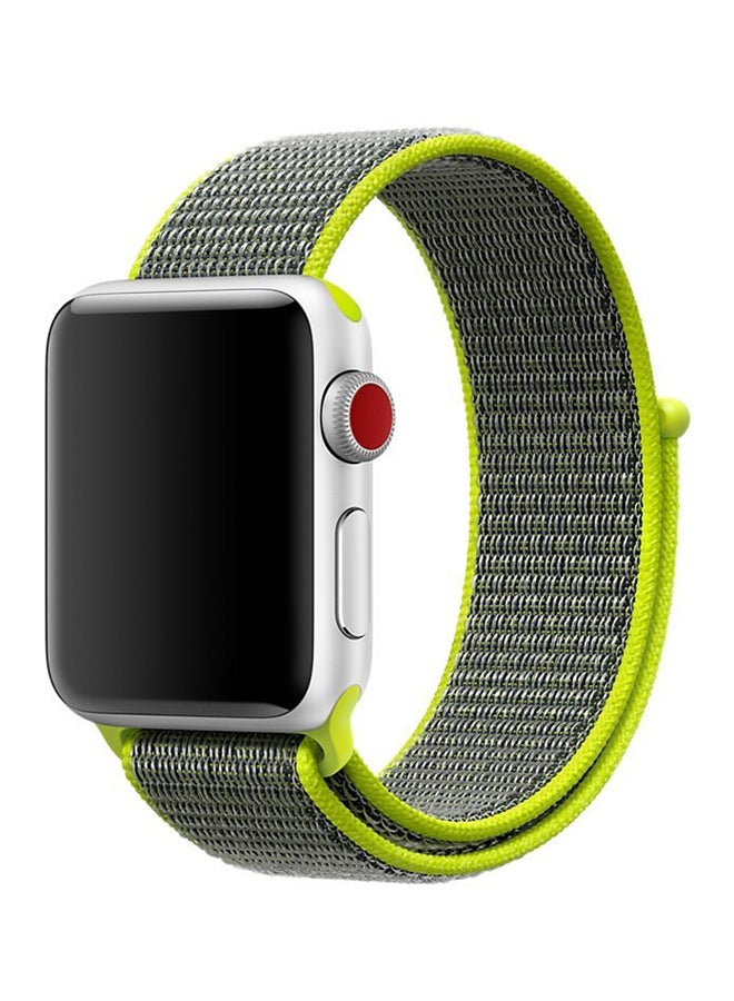 LNKOO Replacement Band For Apple Watch Series 3/2/1 Green/Grey - Image 2