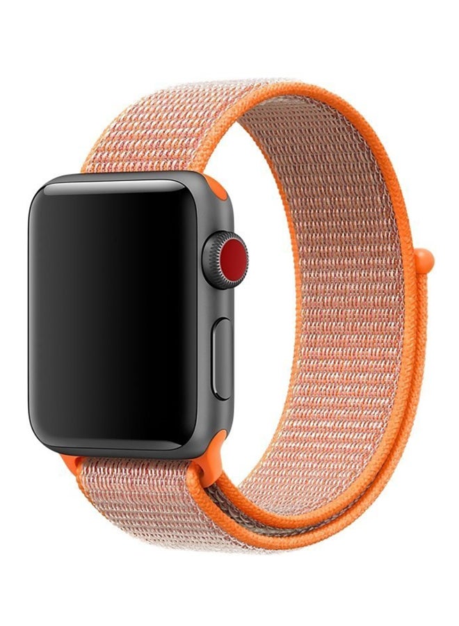 LNKOO Replacement Band For Apple Watch Series 3/2/1 Orange - Image 2