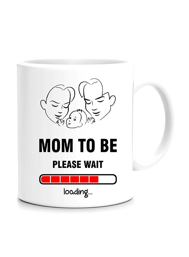 Fm Styles Mom To Be Printed Mug White/Black/Red 10cm