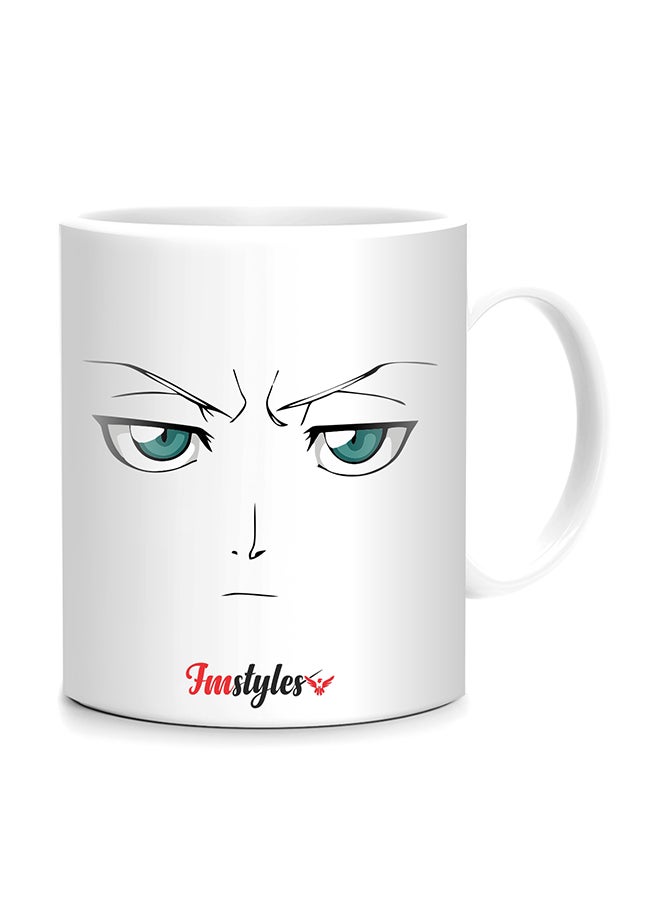 Bleach Toshiro Hitsugaya Anime Eyes Mug White/Black/Green