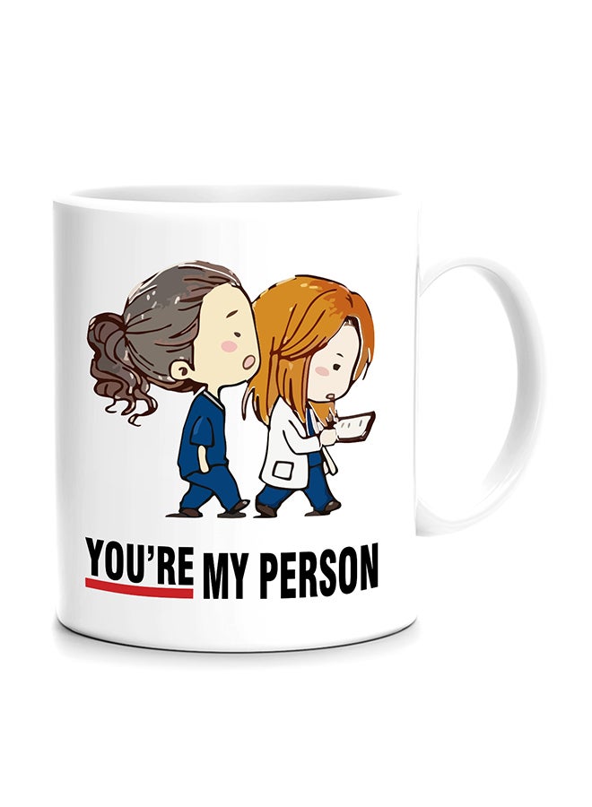 Fm Styles Grey's Anatomy - You'Re My Person Printed Mug White/Blue/Brown 10cm