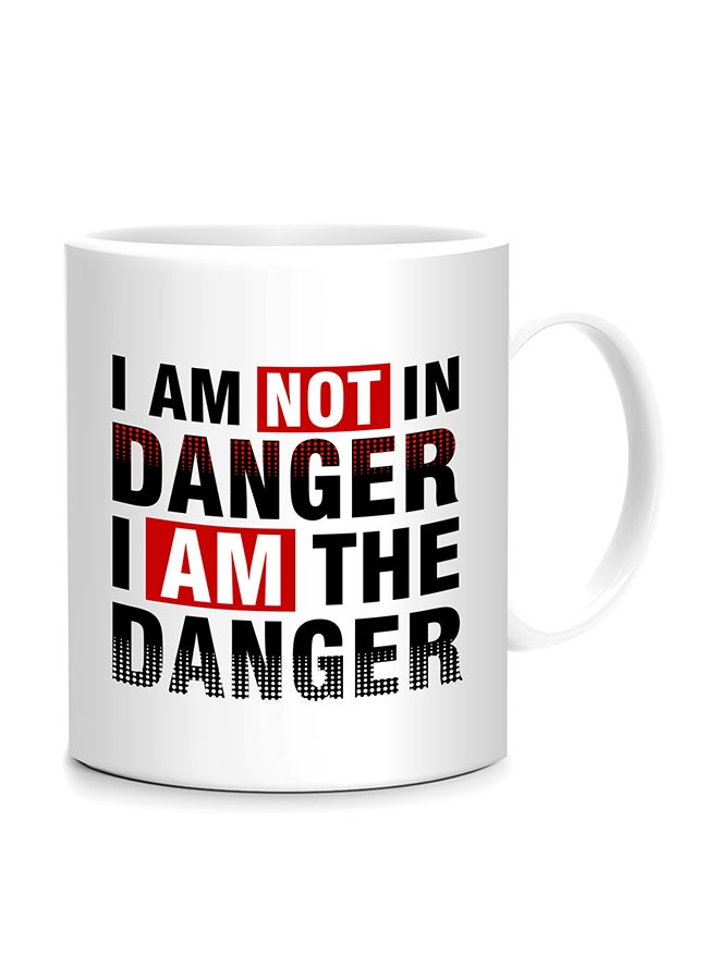 Fm Styles I'm Not In Danger, I'm The Danger Printed Mug White/Black/Red 10cm
