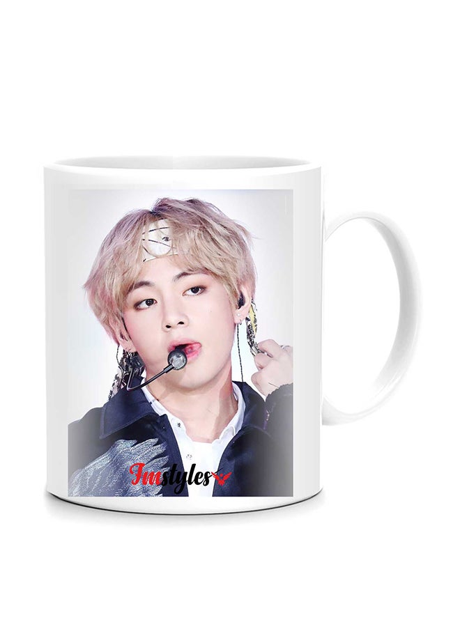 Fm Styles - BTS V Fm4 Printed Mug White 10cm - Image 1