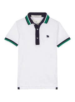 DEBENHAMS J By Jasper Conran Grosgrain Polo Shirt White UAE | Dubai ...