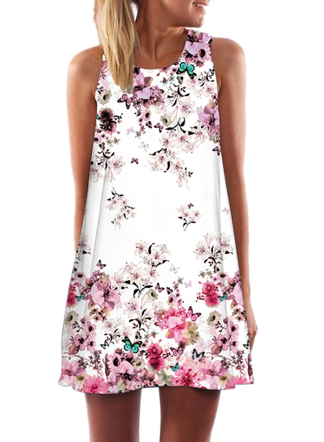ALEOBONWAY - Summer Sleeveless Round Neck Short Dress Multicolour - Image 1