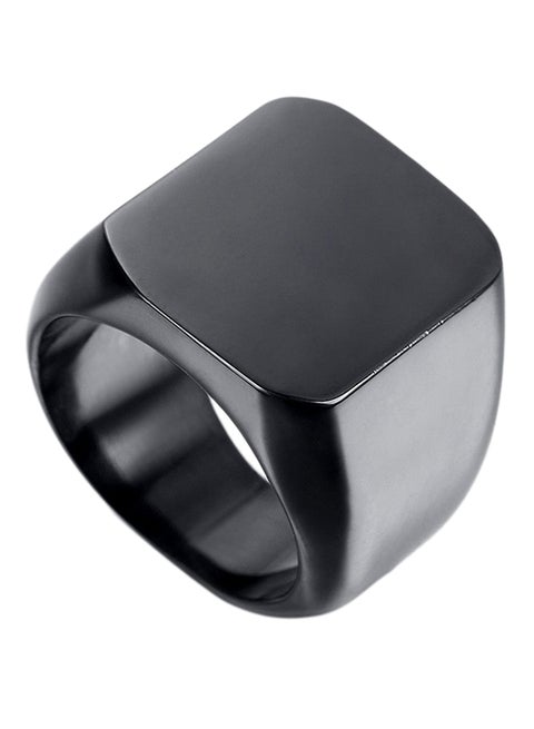 Stainless Steel Solid Polished Signet Ring