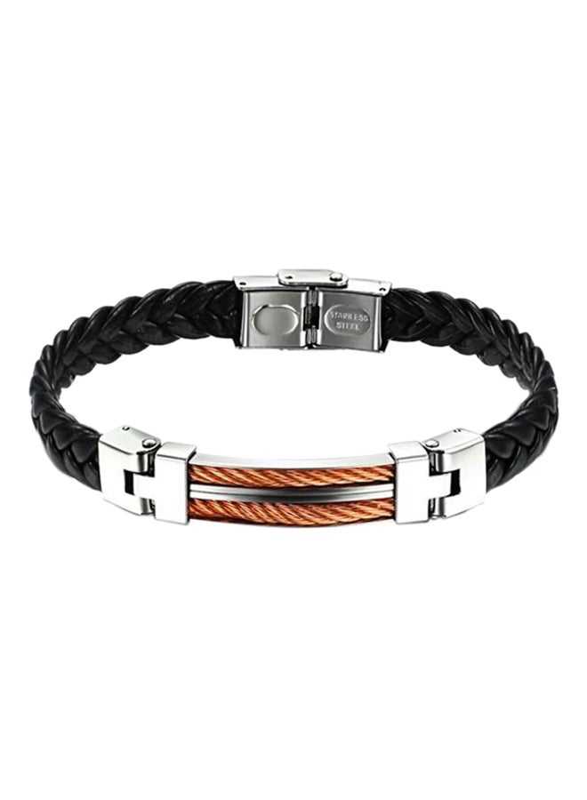 QiaoKai Leather Weave Style Bracelet 