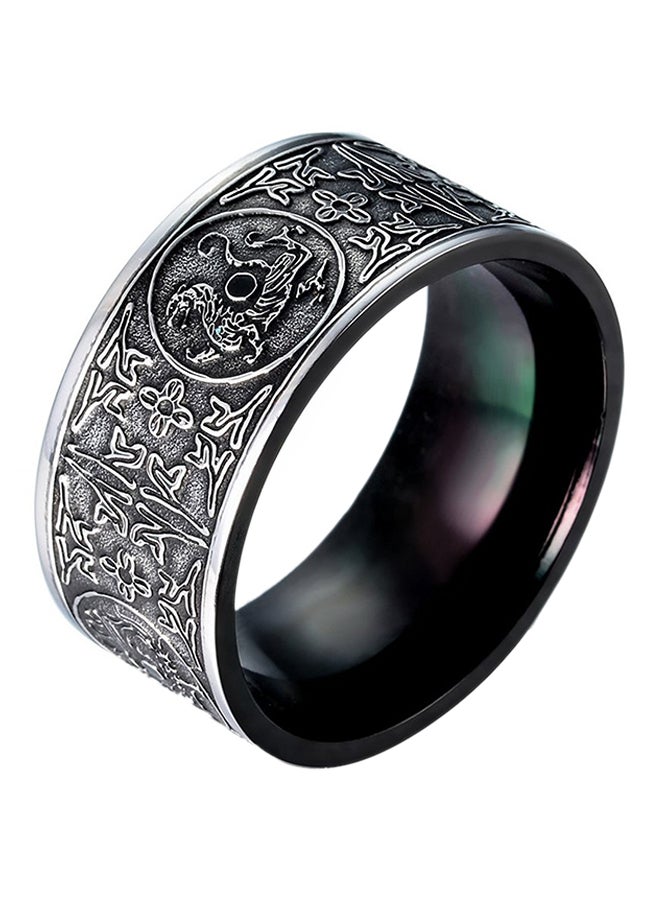 QiaoKai Titanium Steel Retro Ring  - Image 1