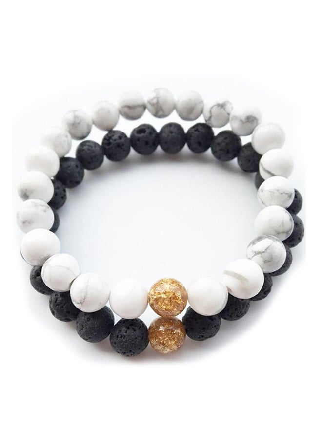 QiaoKai Agate Stones Distance Bead Bracelet  - Image 2