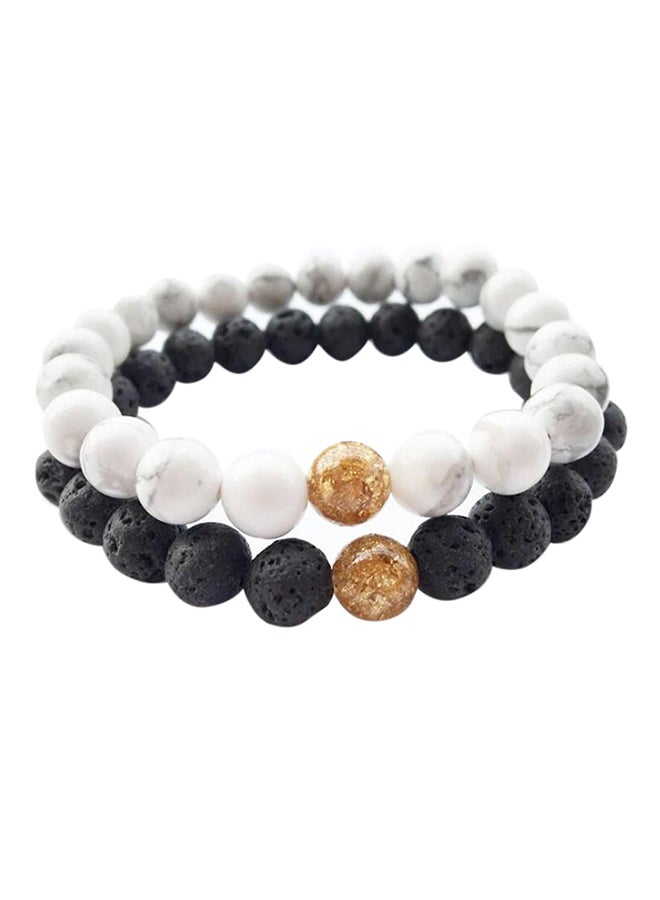 QiaoKai Agate Stones Distance Bead Bracelet  - Image 1