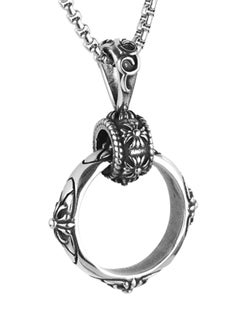 Stainless Steel Retro Pendant Necklace